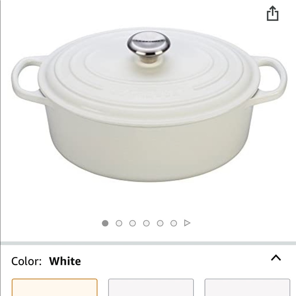 Le Creuset new 6.75q #31 white - Picture 3 of 11